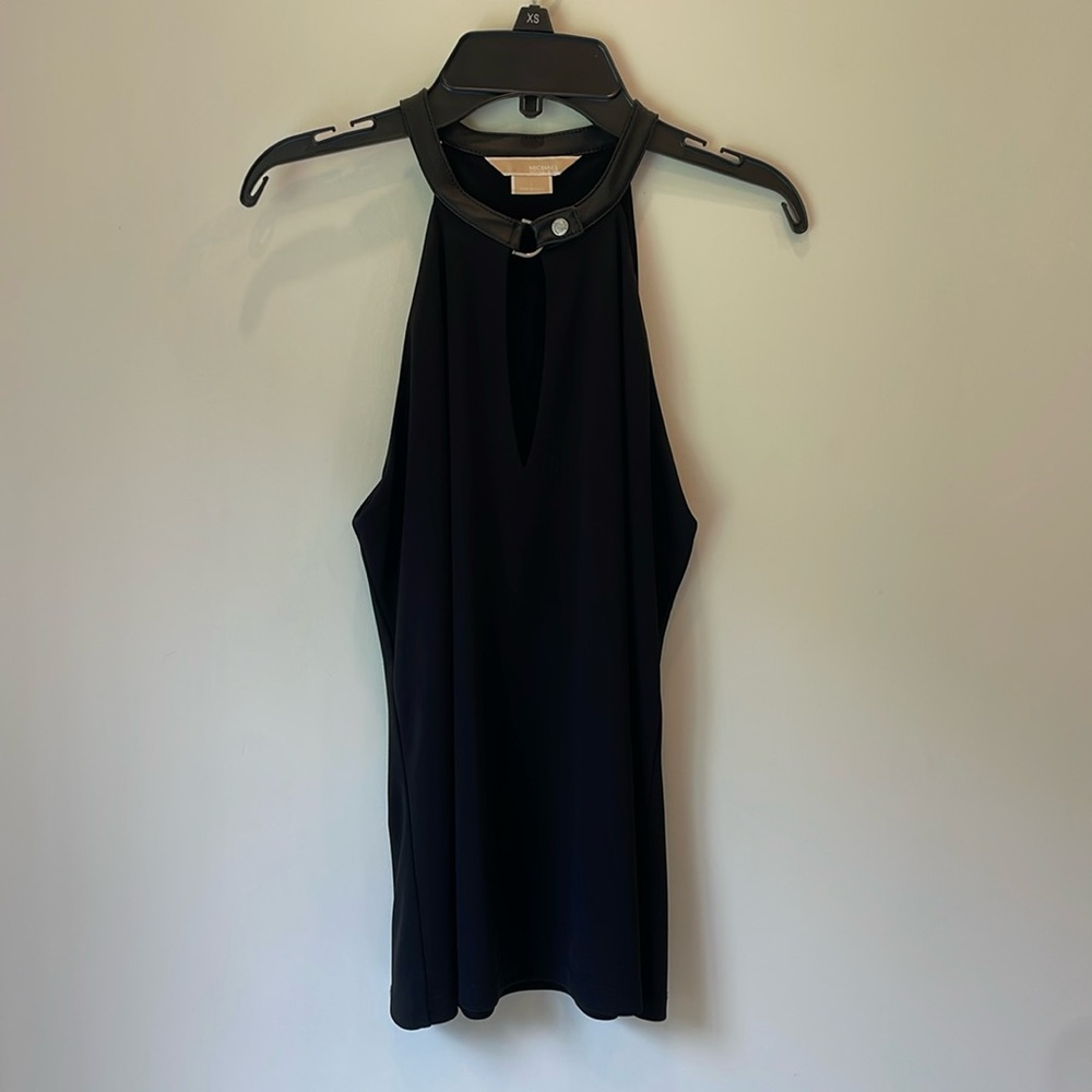MiCHAL by Michael Kors black crepe jerse size L